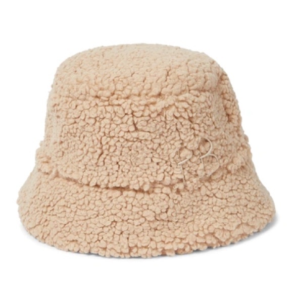 RUSLAN BAGINSKIY Monogram Embellished Lampshade Bucket Hat in Neutrals - Picture 3 of 3